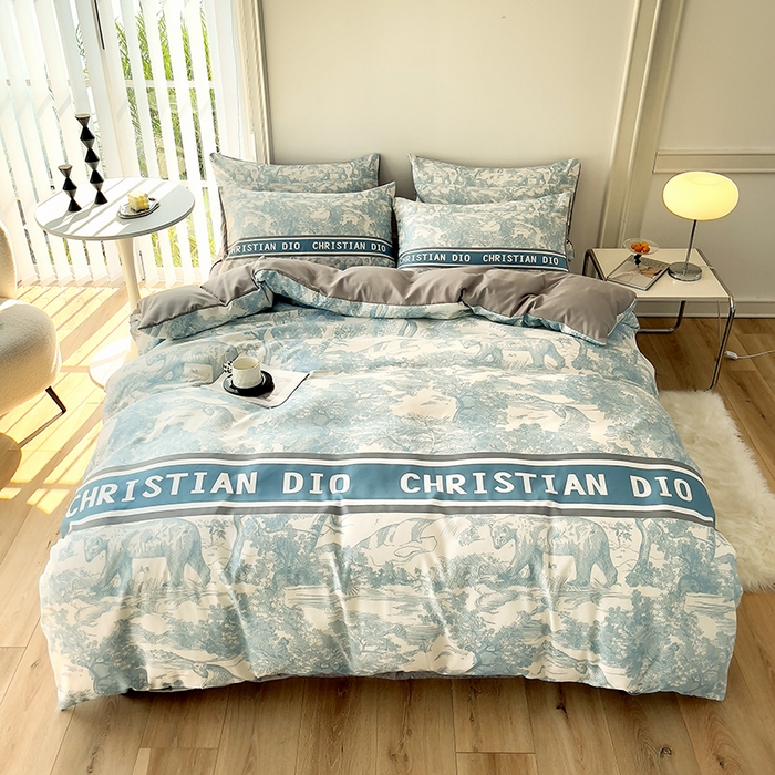 色鬼布艺高端家居主号 2025秋冬新款网红款水洗棉四季款四件套 梦幻蓝