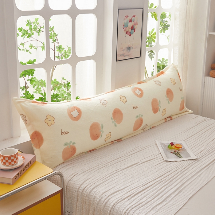 翎盈家纺 2025新款冬季小清新牛奶绒双人枕套 心想事成