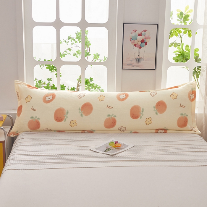 91家纺网 家纺一手货源 找家纺 翎盈家纺 2025新款冬季小清新牛奶绒双人枕套 心想事成