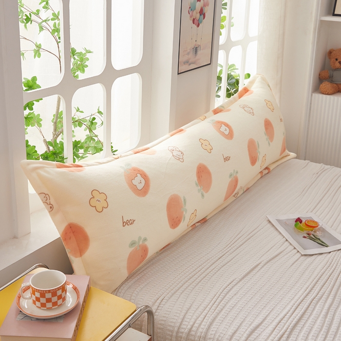 91家纺网 家纺一手货源 找家纺 翎盈家纺 2025新款冬季小清新牛奶绒双人枕套 心想事成