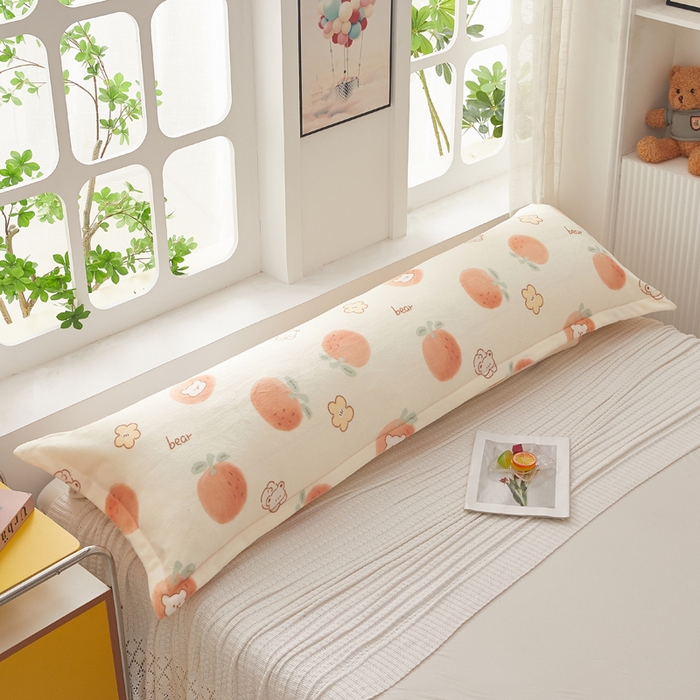 91家纺网 家纺一手货源 找家纺 翎盈家纺 2025新款冬季小清新牛奶绒双人枕套 心想事成