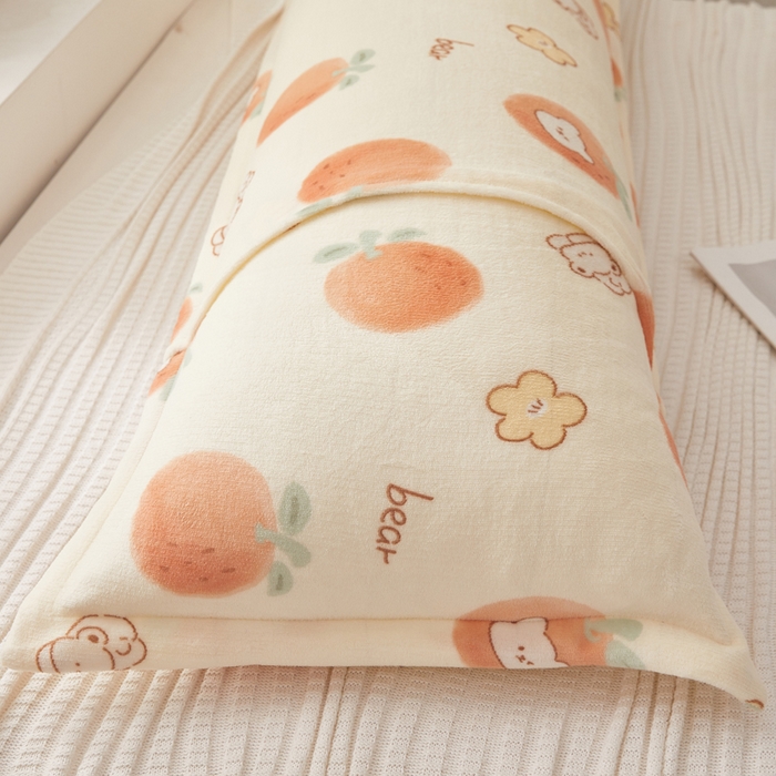 91家纺网 家纺一手货源 找家纺 翎盈家纺 2025新款冬季小清新牛奶绒双人枕套 心想事成