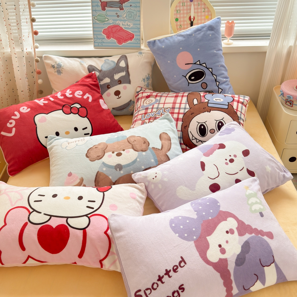 91家纺网 家纺一手货源 找家纺 寐居家纺 2025新款毛球毛巾绣牛奶绒四件套 组合图仅供展示不可下单