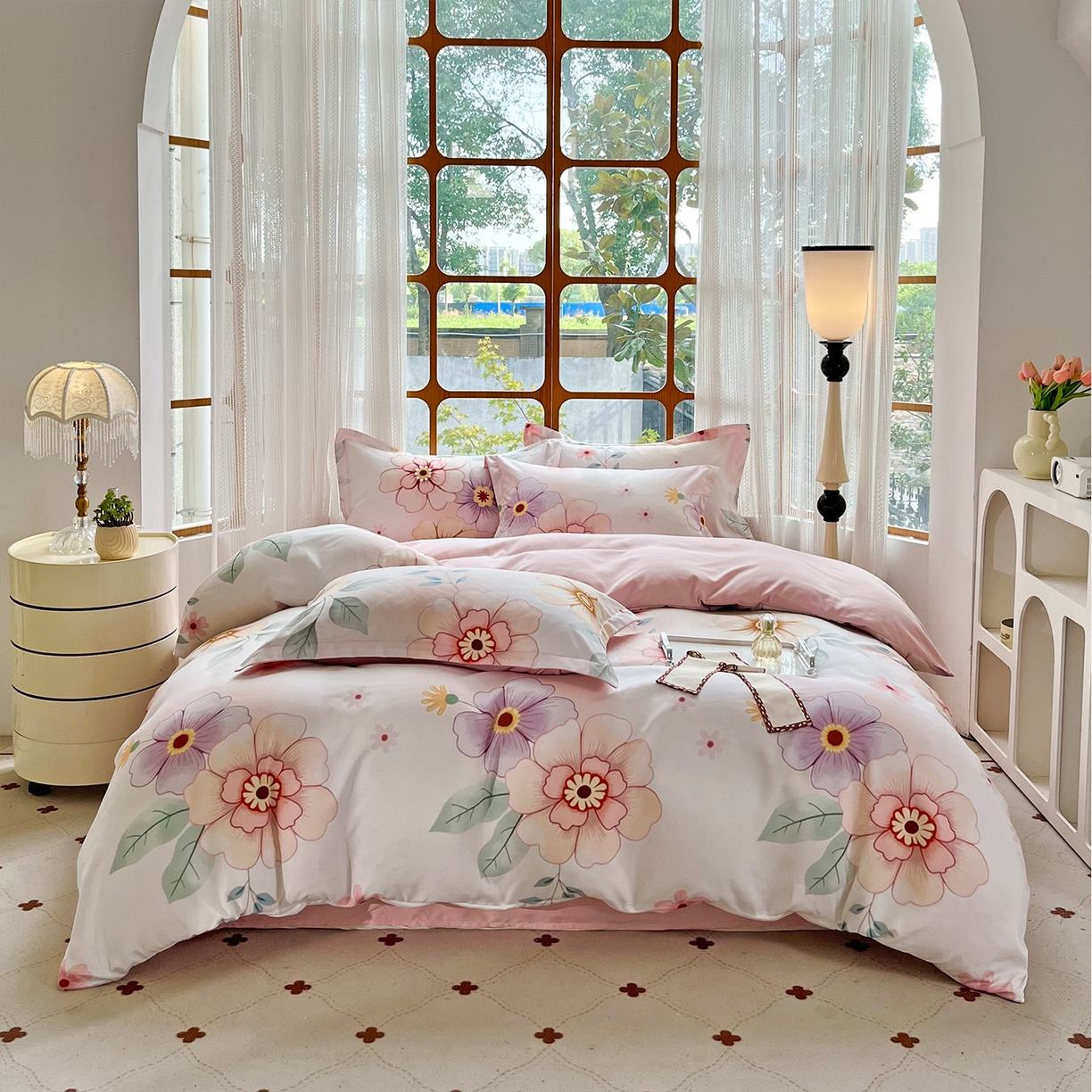 91家纺网 家纺一手货源 找家纺 （总）佳宇轩 2025新款活性数码印花单人三件套双人四件套