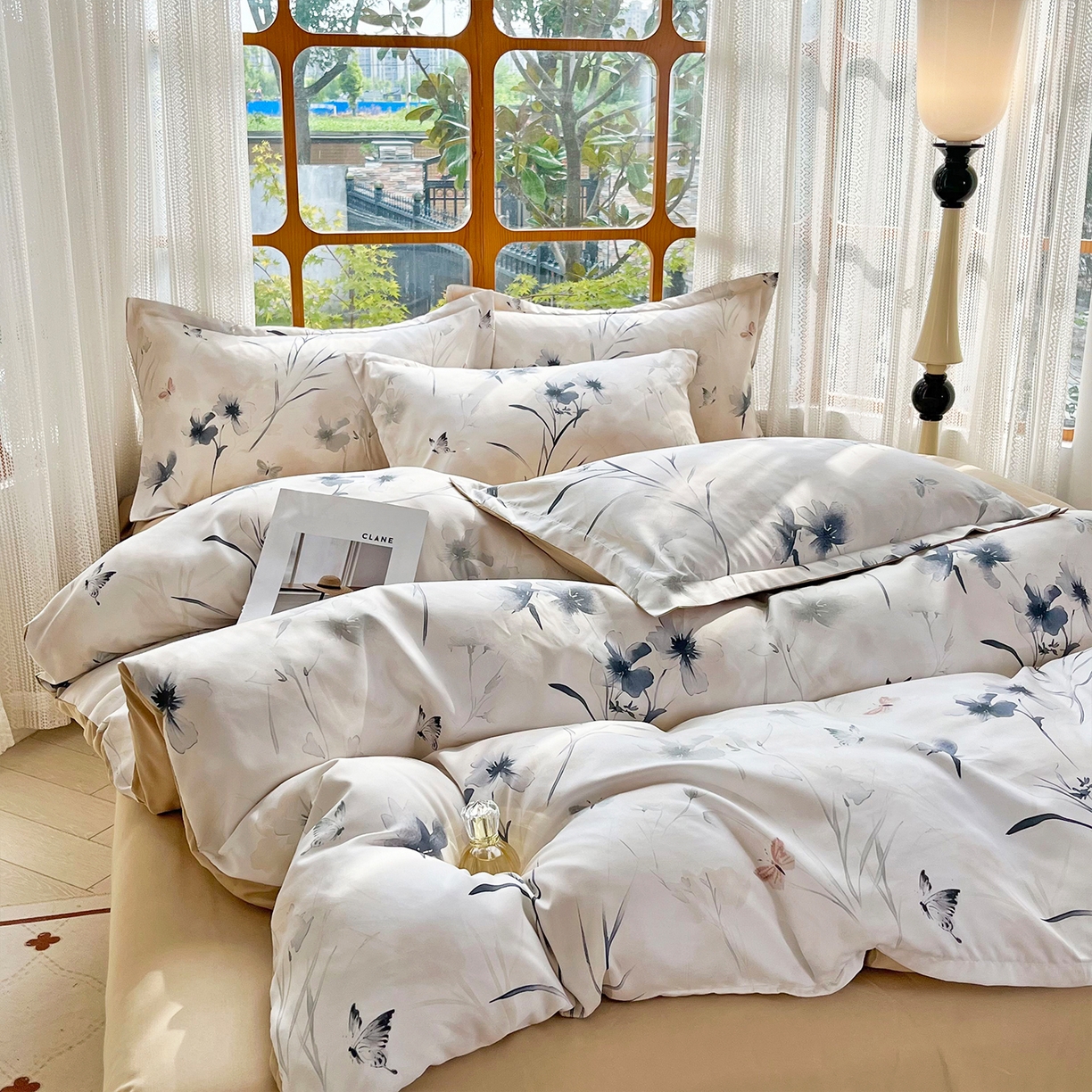 91家纺网 家纺一手货源 找家纺 佳宇轩 2025新款活性数码印花单人三件套双人四件套 暗香