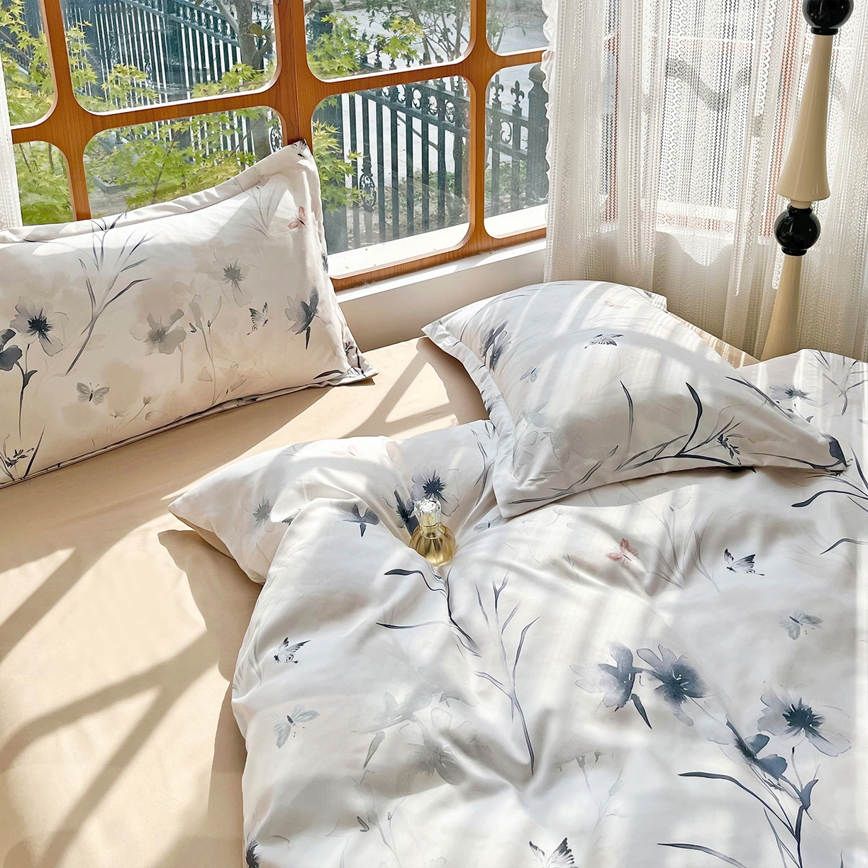 91家纺网 家纺一手货源 找家纺 佳宇轩 2025新款活性数码印花单人三件套双人四件套 暗香