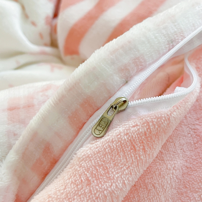 91家纺网 家纺一手货源 找家纺 典曼家纺 2025新款加厚保暖双面牛奶绒四件套 少女心