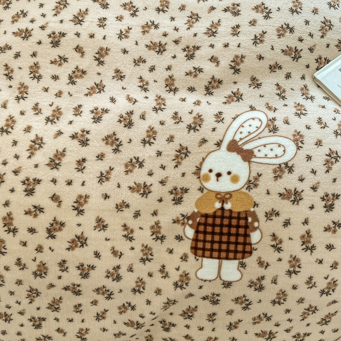 91家纺网 家纺一手货源 找家纺 典曼家纺 2025新款加厚保暖双面牛奶绒四件套 布偶兔兔