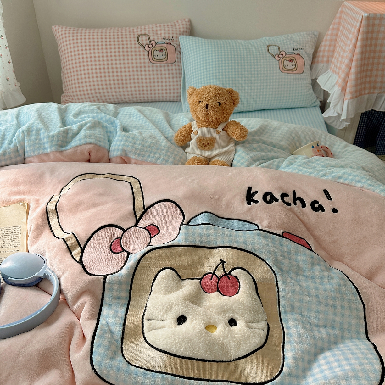 91家纺网 家纺一手货源 找家纺 （总）桃子家居 2025新款A类兔毛贴布绣刺绣牛奶绒四件套