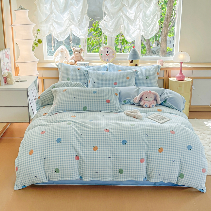 91家纺网 家纺一手货源 找家纺 典曼家纺 2025新款加厚保暖双面牛奶绒四件套 小南瓜