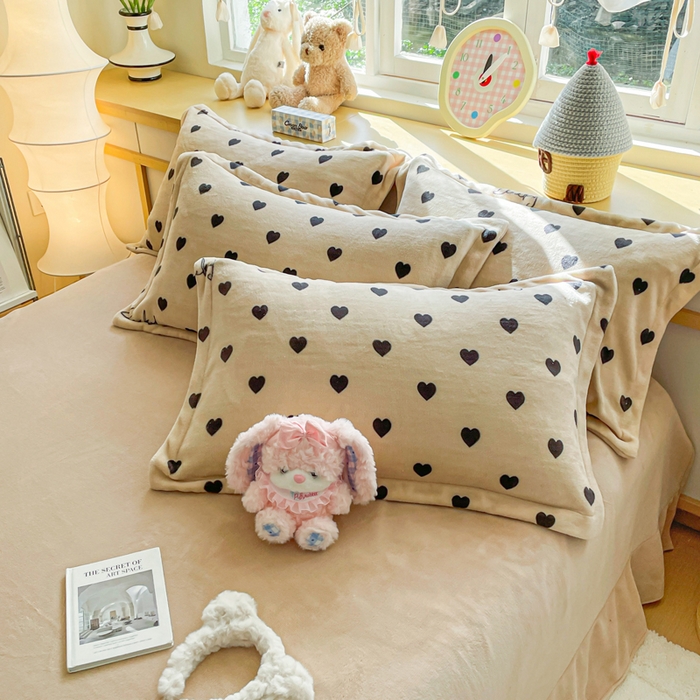 91家纺网 家纺一手货源 找家纺 典曼家纺 2025新款加厚保暖双面牛奶绒四件套 卡布奇诺