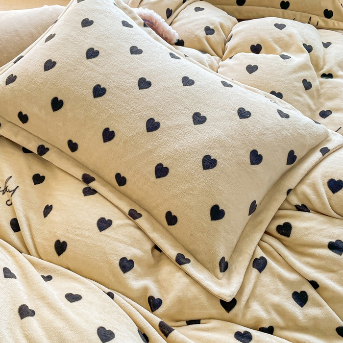 91家纺网 家纺一手货源 找家纺 典曼家纺 2025新款加厚保暖双面牛奶绒四件套 卡布奇诺