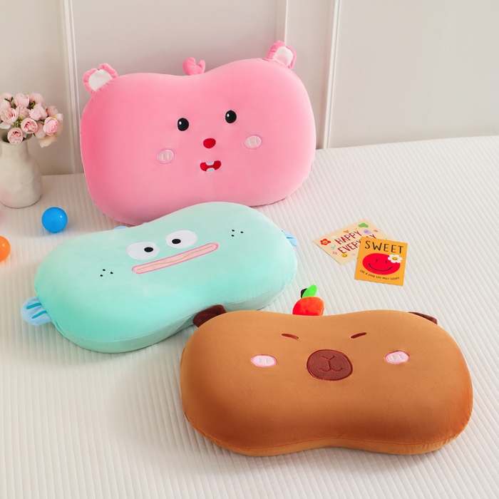 91家纺网 家纺一手货源 找家纺 大熊枕芯 2025新款卡通猫肚记忆枕头枕芯 组合图