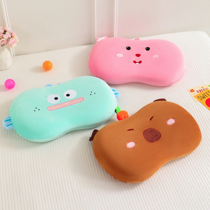 91家纺网 家纺一手货源 找家纺 大熊枕芯 2025新款卡通猫肚记忆枕头枕芯 组合图