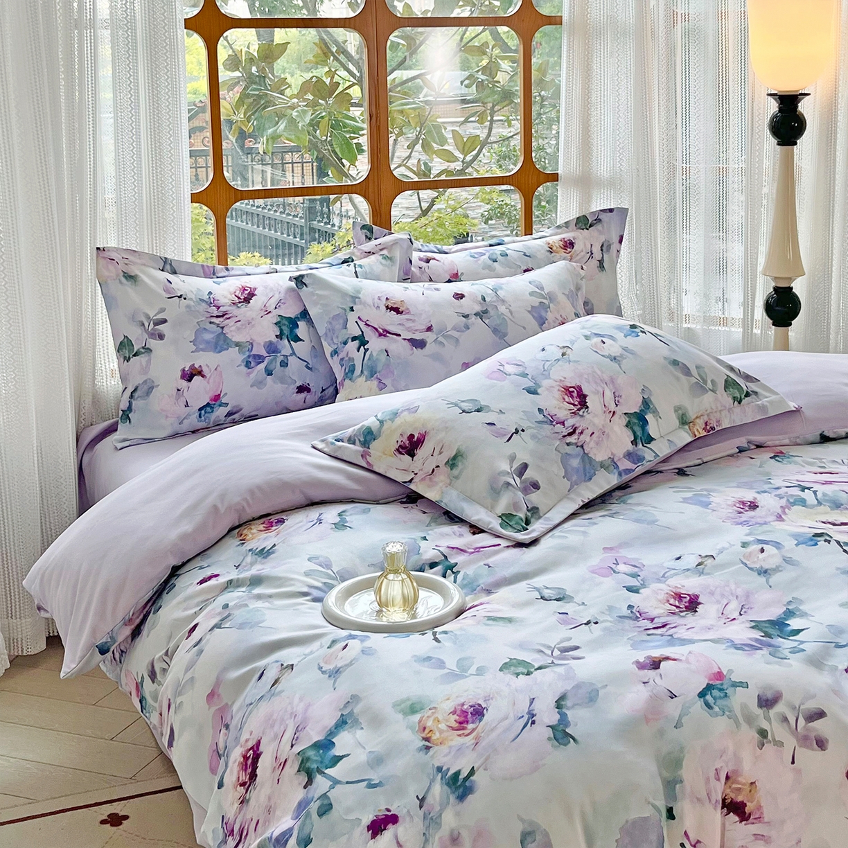 91家纺网 家纺一手货源 找家纺 佳宇轩 2025新款活性数码印花单人三件套双人四件套 花团锦簇