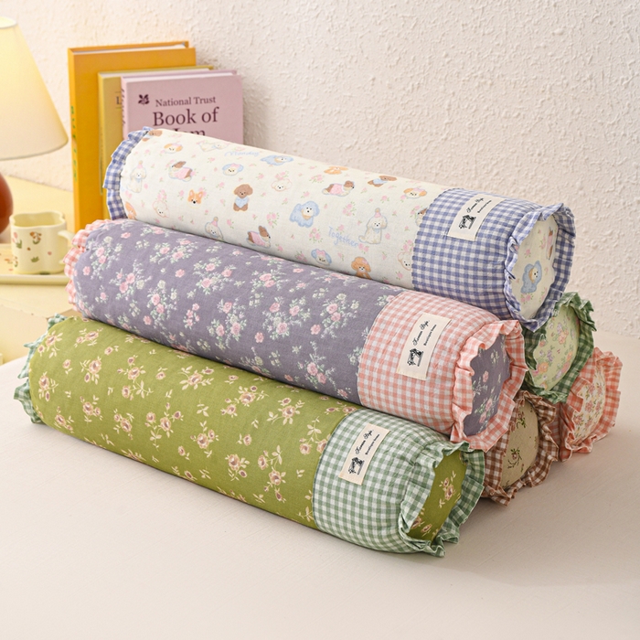 91家纺网 家纺一手货源 找家纺 （总）大熊枕芯 2025新款田园风全棉双层纱圆柱糖果荞麦枕头枕芯,组合图,双层纱圆柱-小狗,双层纱圆柱-粉,双层纱圆柱-黄,双层纱圆柱-咖,双层纱圆柱-绿,双层纱圆柱-紫