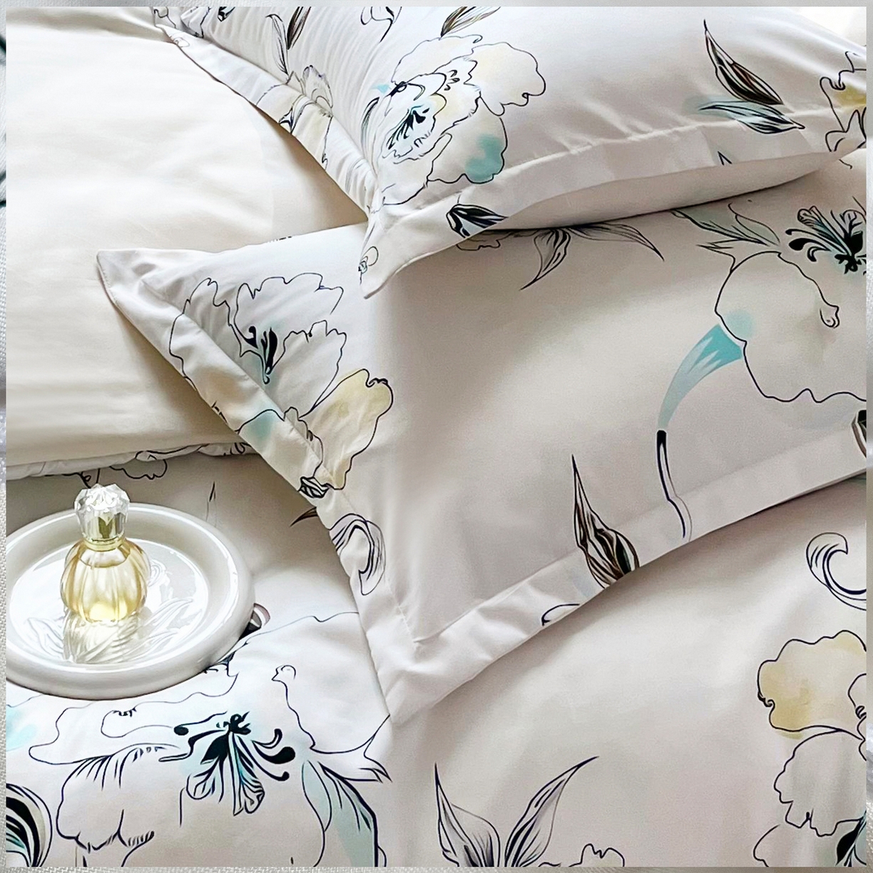 91家纺网 家纺一手货源 找家纺 佳宇轩 2025新款活性数码印花单人三件套双人四件套 锦上添花