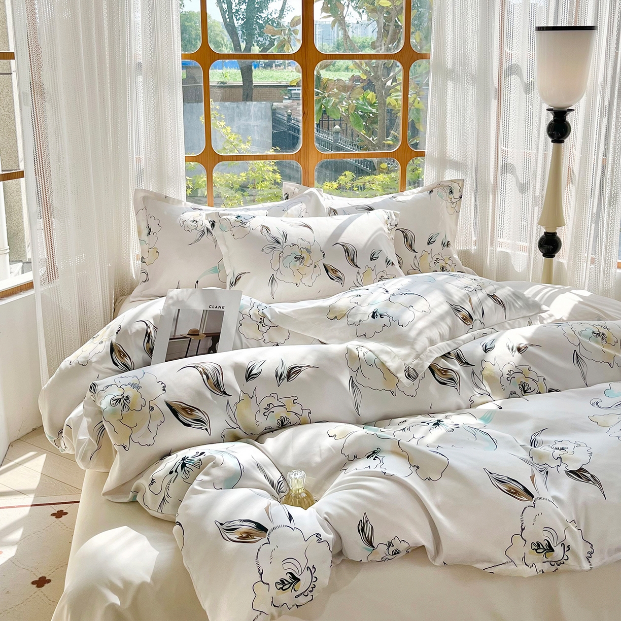 91家纺网 家纺一手货源 找家纺 佳宇轩 2025新款活性数码印花单人三件套双人四件套 锦上添花