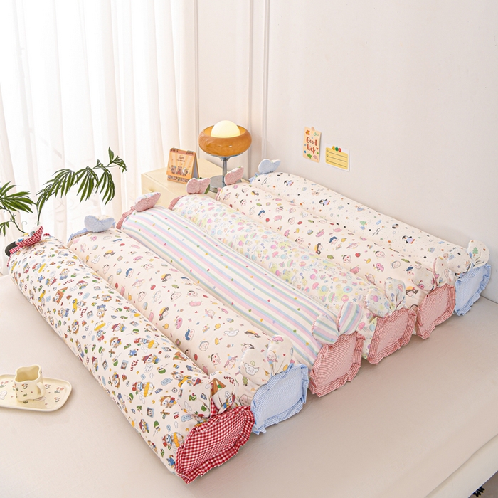 91家纺网 家纺一手货源 找家纺 （总）大熊枕芯 2025新款小清新全棉双层纱兔子枕芯长抱枕