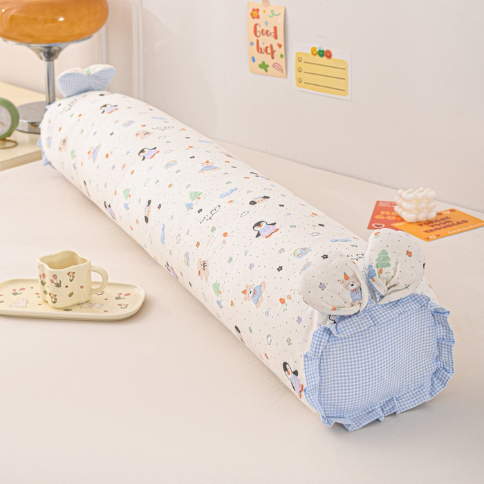 大熊枕芯 2025新款小清新全棉双层纱兔子枕芯长抱枕 企鹅