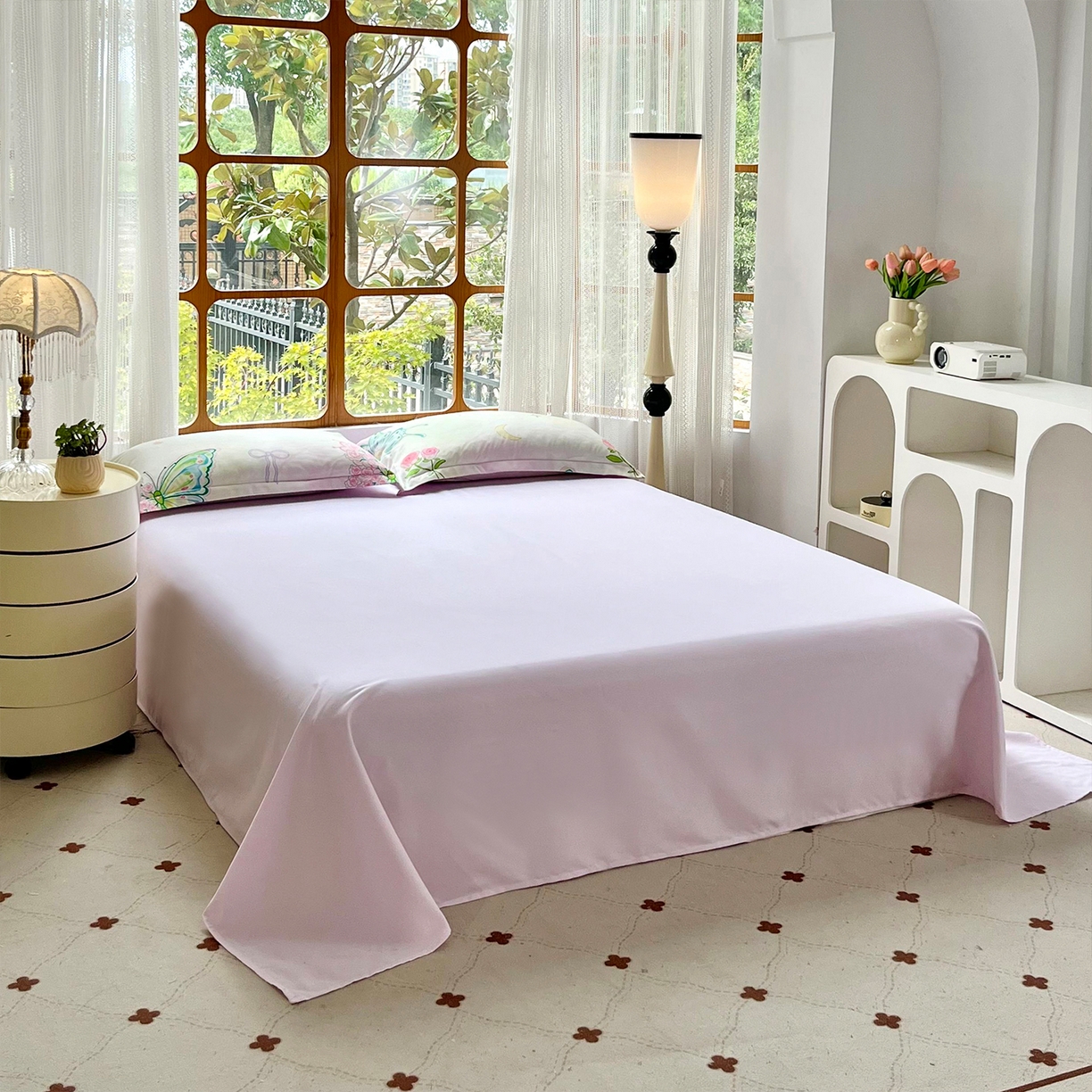 91家纺网 家纺一手货源 找家纺 佳宇轩 2025新款活性数码印花单人三件套双人四件套 翩翩起舞