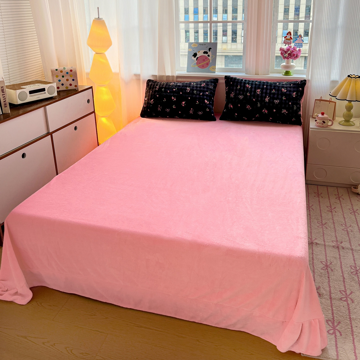 91家纺网 家纺一手货源 找家纺 （总）典曼家纺 2025新款亲肤舒适保暖泡泡绒四件套