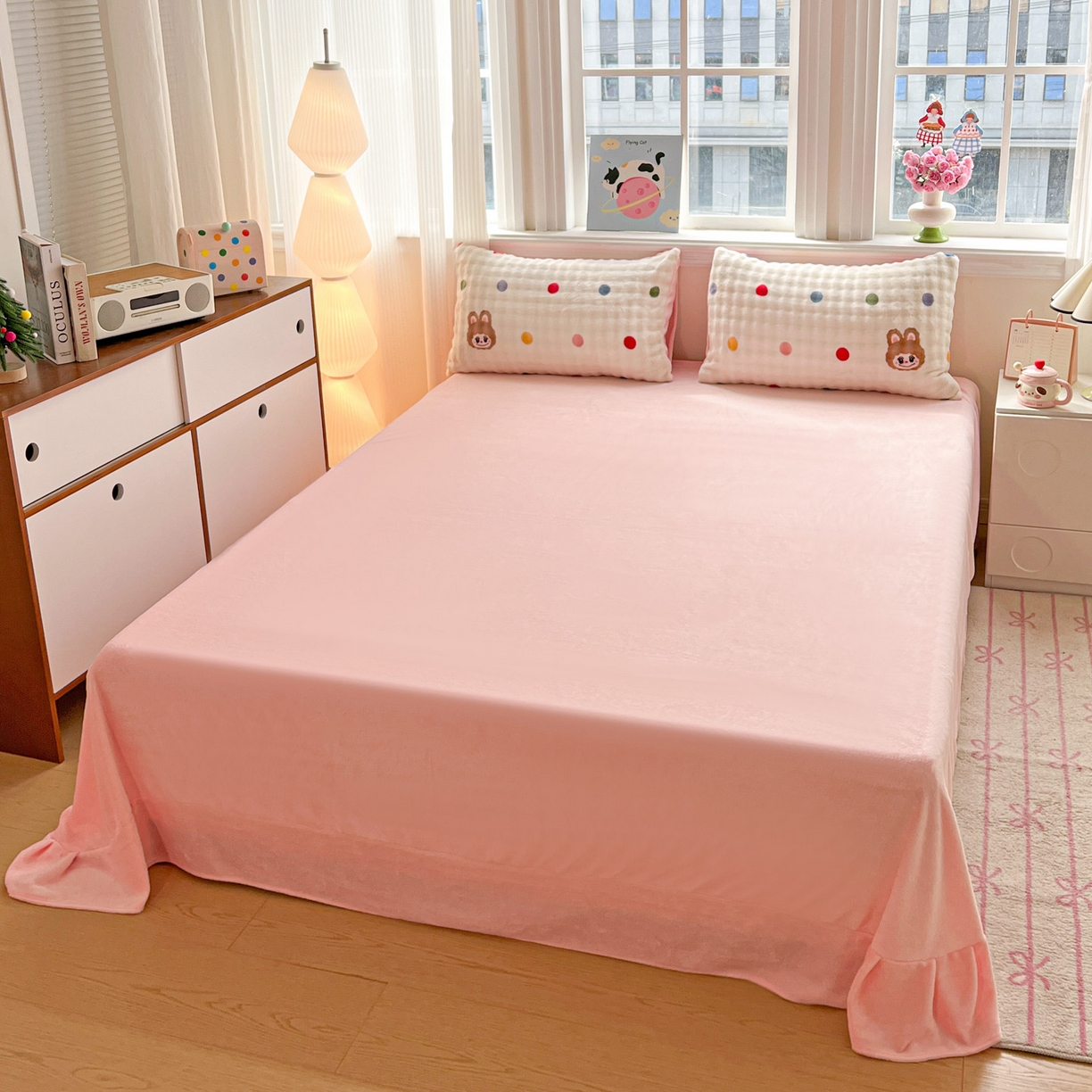 91家纺网 家纺一手货源 找家纺 典曼家纺 2025新款亲肤舒适保暖泡泡绒四件套 布布