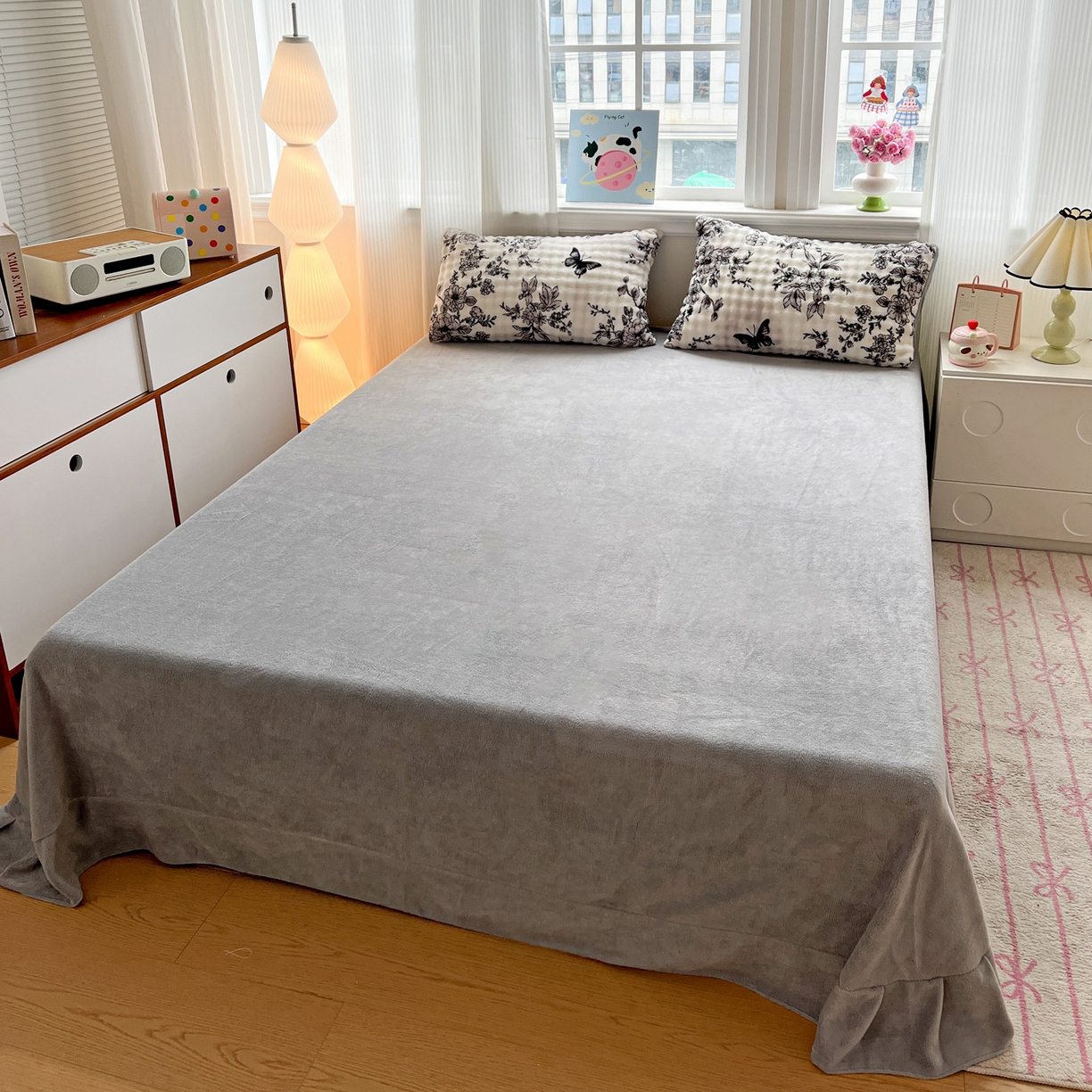 91家纺网 家纺一手货源 找家纺 典曼家纺 2025新款亲肤舒适保暖泡泡绒四件套 奥黛丽