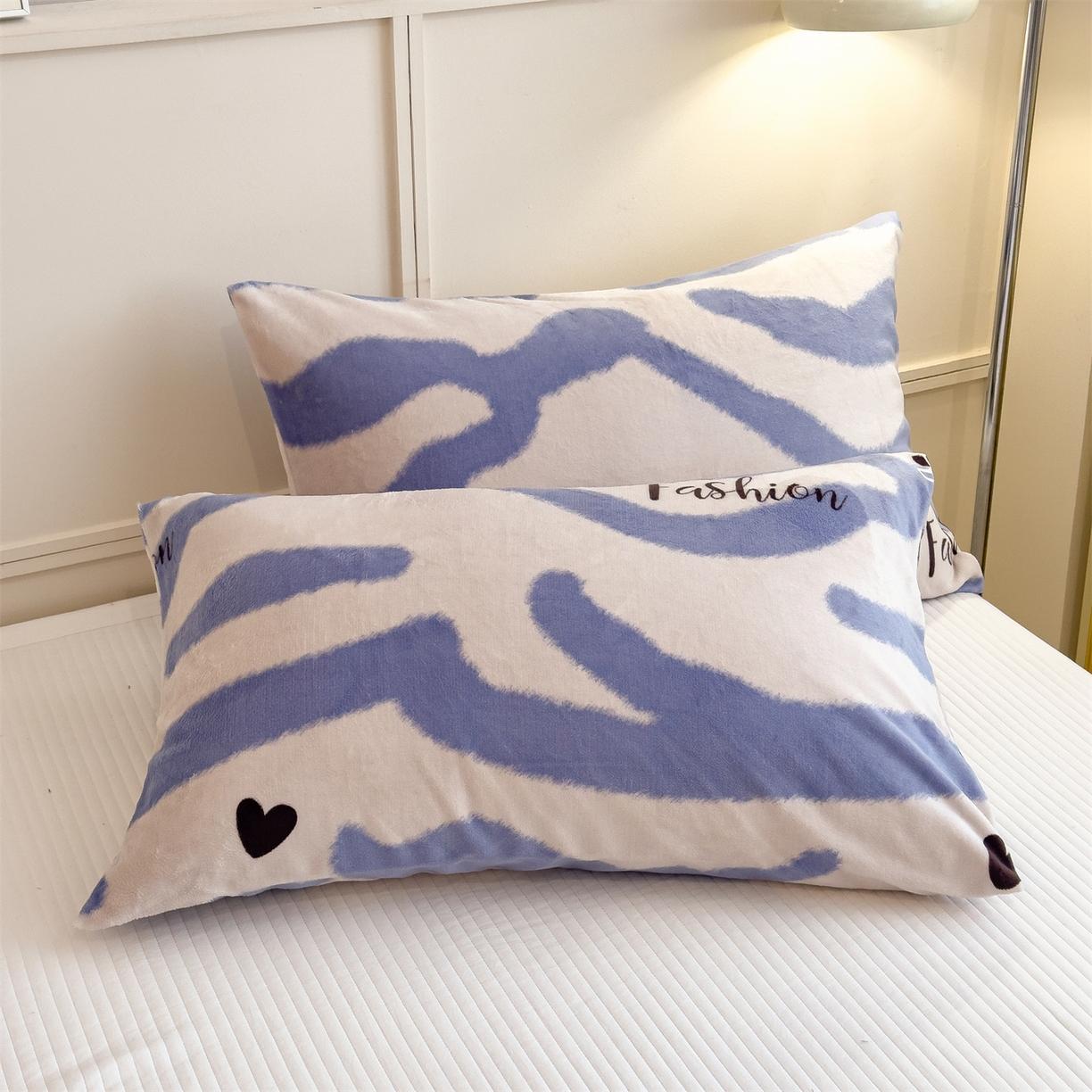 91家纺网 家纺一手货源 找家纺 慕木家纺 2025新款高克重印花牛奶绒云锦绒双层毛毯毛毯毯子（可供跨境提供买家秀） 双层毛毯-海洋之莓+灰