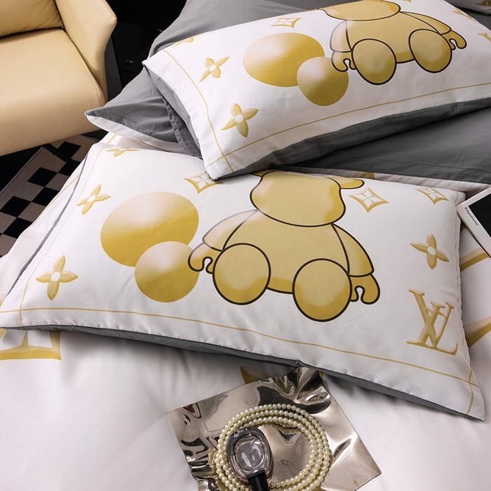 91家纺网 家纺一手货源 找家纺 色鬼布艺高端家居主号 2025新款轻奢亲肤纯棉数码印花网红热款四件套 白金V