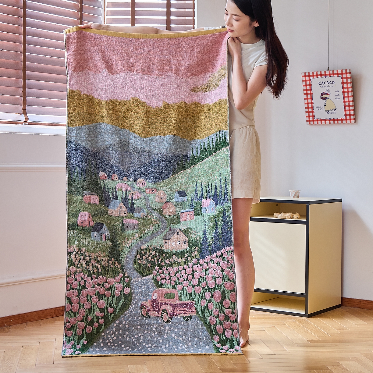 91家纺网 家纺一手货源 找家纺 （总）沐瑟家纺 2025新款卡通A类全棉四层纱布浴巾加大毛巾-第四组