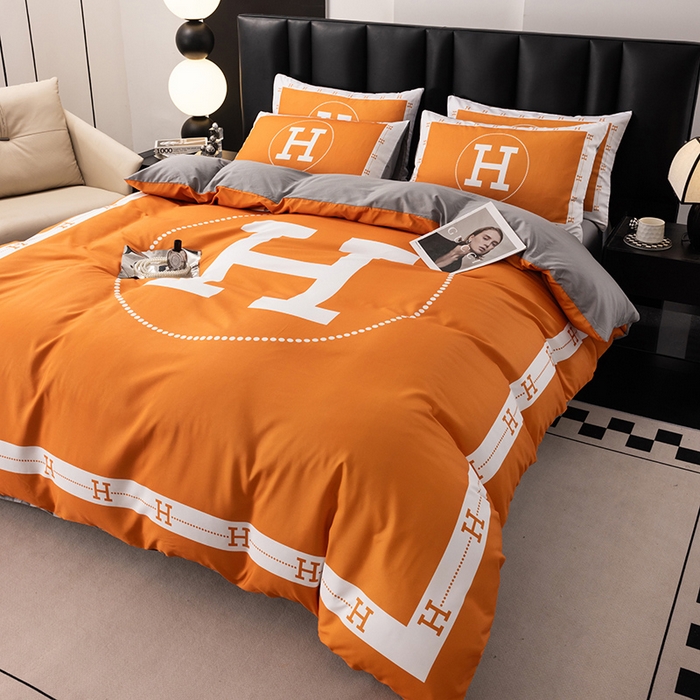 91家纺网 家纺一手货源 找家纺 色鬼布艺高端家居主号 2025新款轻奢亲肤纯棉数码印花网红热款四件套 大H