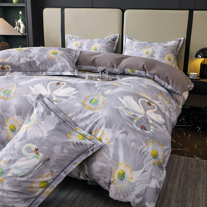 91家纺网 家纺一手货源 找家纺 （总）晶缦家纺 2025新款100%棉纯棉13376喷气全棉磨毛数码印花四件套