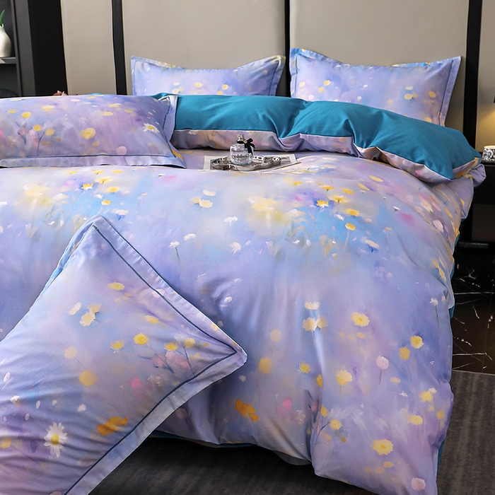 91家纺网 家纺一手货源 找家纺 （总）晶缦家纺 2025新款100%棉纯棉13376喷气全棉磨毛数码印花四件套