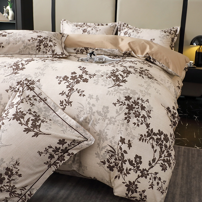 91家纺网 家纺一手货源 找家纺 （总）晶缦家纺 2025新款100%棉纯棉13376喷气全棉磨毛数码印花四件套