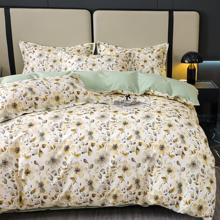 91家纺网 家纺一手货源 找家纺 （总）晶缦家纺 2025新款100%棉纯棉13376喷气全棉磨毛数码印花四件套