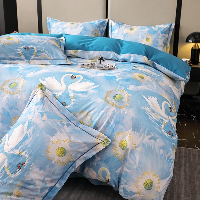 91家纺网 家纺一手货源 找家纺 （总）晶缦家纺 2025新款100%棉纯棉13376喷气全棉磨毛数码印花四件套