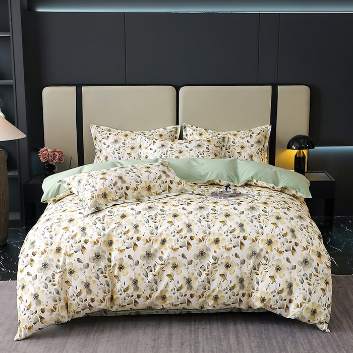 91家纺网 家纺一手货源 找家纺 （总）晶缦家纺 2025新款100%棉纯棉13376喷气全棉磨毛数码印花四件套