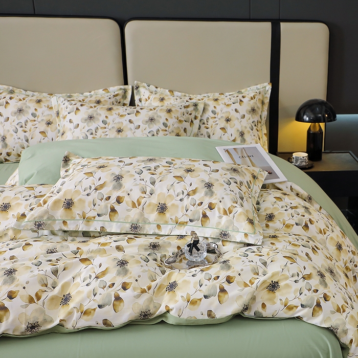 91家纺网 家纺一手货源 找家纺 （总）晶缦家纺 2025新款100%棉纯棉13376喷气全棉磨毛数码印花四件套