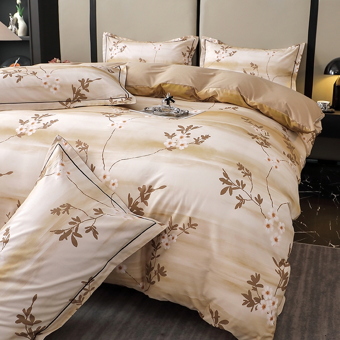 91家纺网 家纺一手货源 找家纺 （总）晶缦家纺 2025新款100%棉纯棉13376喷气全棉磨毛数码印花四件套