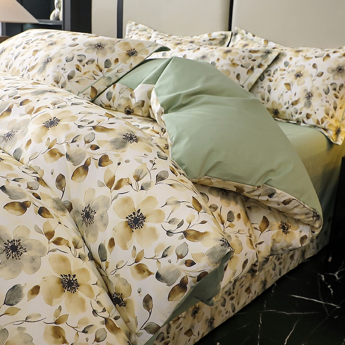 91家纺网 家纺一手货源 找家纺 （总）晶缦家纺 2025新款100%棉纯棉13376喷气全棉磨毛数码印花四件套