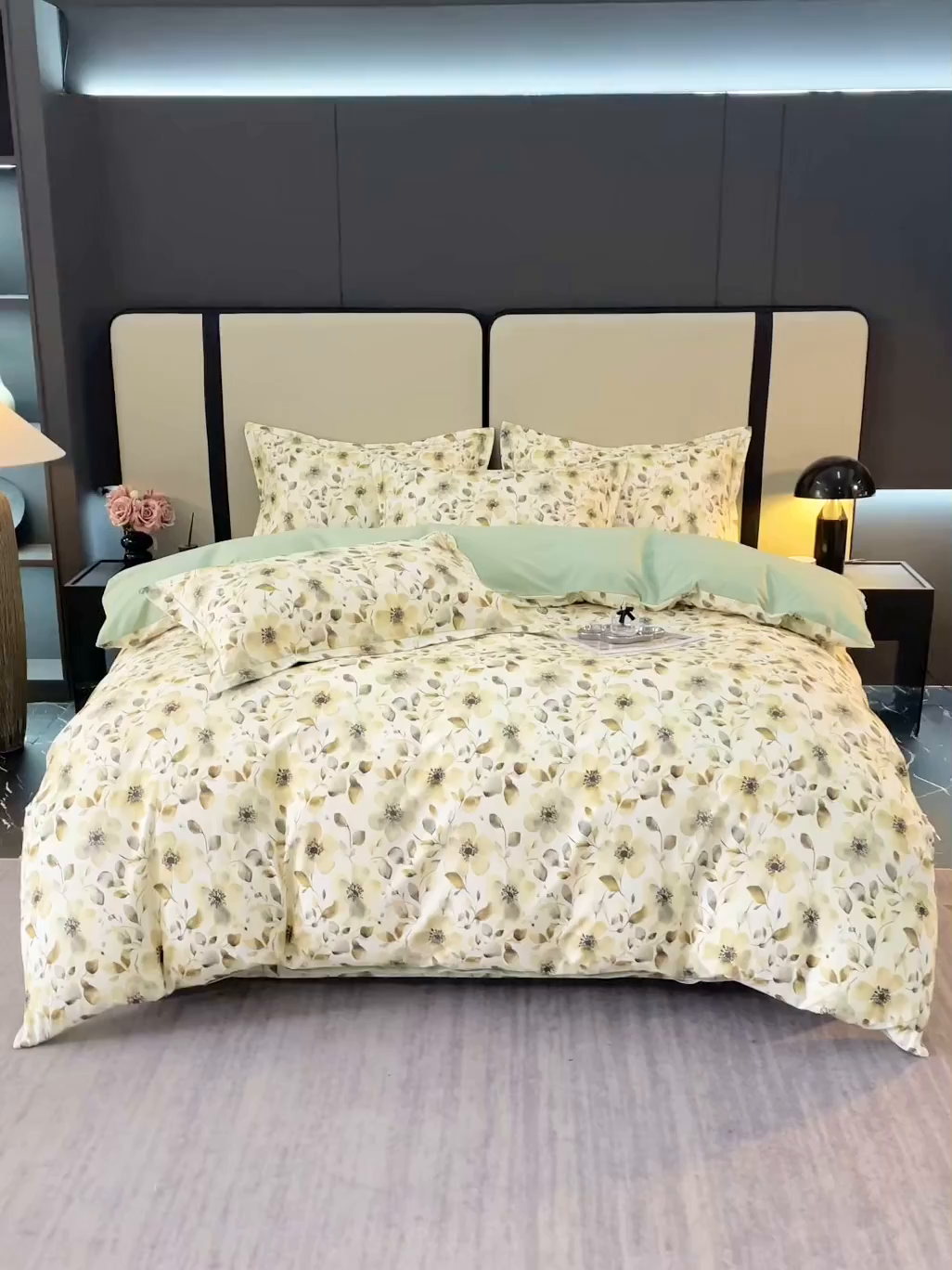 91家纺网 家纺一手货源 找家纺 （总）晶缦家纺 2025新款100%棉纯棉13376喷气全棉磨毛数码印花四件套