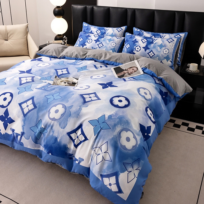 91家纺网 家纺一手货源 找家纺 色鬼布艺高端家居主号 2025新款轻奢亲肤纯棉数码印花网红热款四件套 克莱因