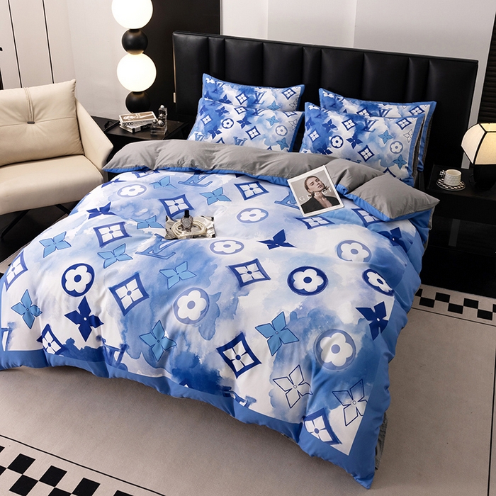 91家纺网 家纺一手货源 找家纺 色鬼布艺高端家居主号 2025新款轻奢亲肤纯棉数码印花网红热款四件套 克莱因