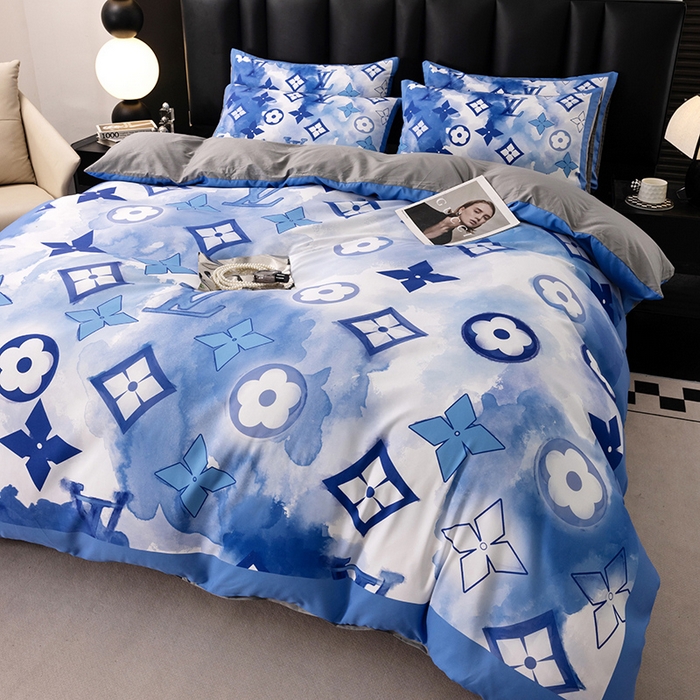 91家纺网 家纺一手货源 找家纺 色鬼布艺高端家居主号 2025新款轻奢亲肤纯棉数码印花网红热款四件套 克莱因