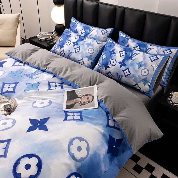 91家纺网 家纺一手货源 找家纺 色鬼布艺高端家居主号 2025新款轻奢亲肤纯棉数码印花网红热款四件套 克莱因