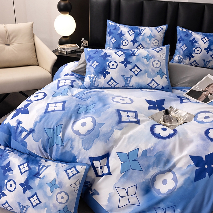 91家纺网 家纺一手货源 找家纺 色鬼布艺高端家居主号 2025新款轻奢亲肤纯棉数码印花网红热款四件套 克莱因