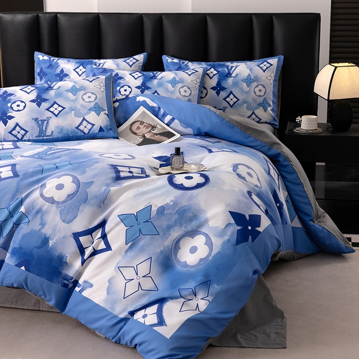 91家纺网 家纺一手货源 找家纺 色鬼布艺高端家居主号 2025新款轻奢亲肤纯棉数码印花网红热款四件套 克莱因