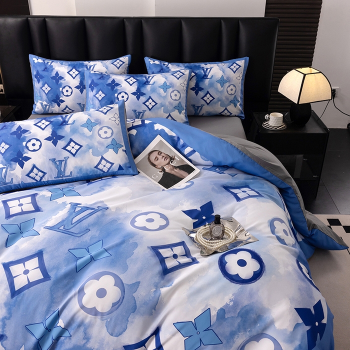 91家纺网 家纺一手货源 找家纺 色鬼布艺高端家居主号 2025新款轻奢亲肤纯棉数码印花网红热款四件套 克莱因