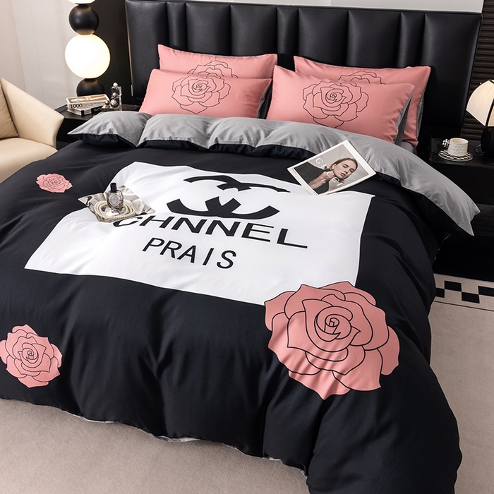 91家纺网 家纺一手货源 找家纺 色鬼布艺高端家居主号 2025新款轻奢亲肤纯棉数码印花网红热款四件套 慕斯小姐